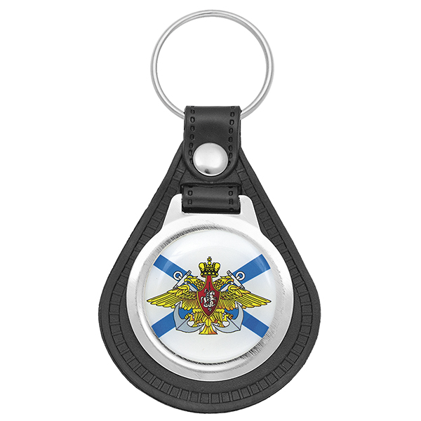 Брелок с эмблемой-смолой на виниловой подкладке ВМФ (орел)