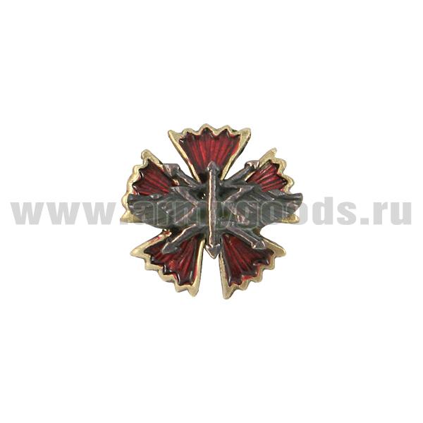 Значок мет. Связь ГРУ (эмбл. связи на гвоздике, мал., на пимсе)