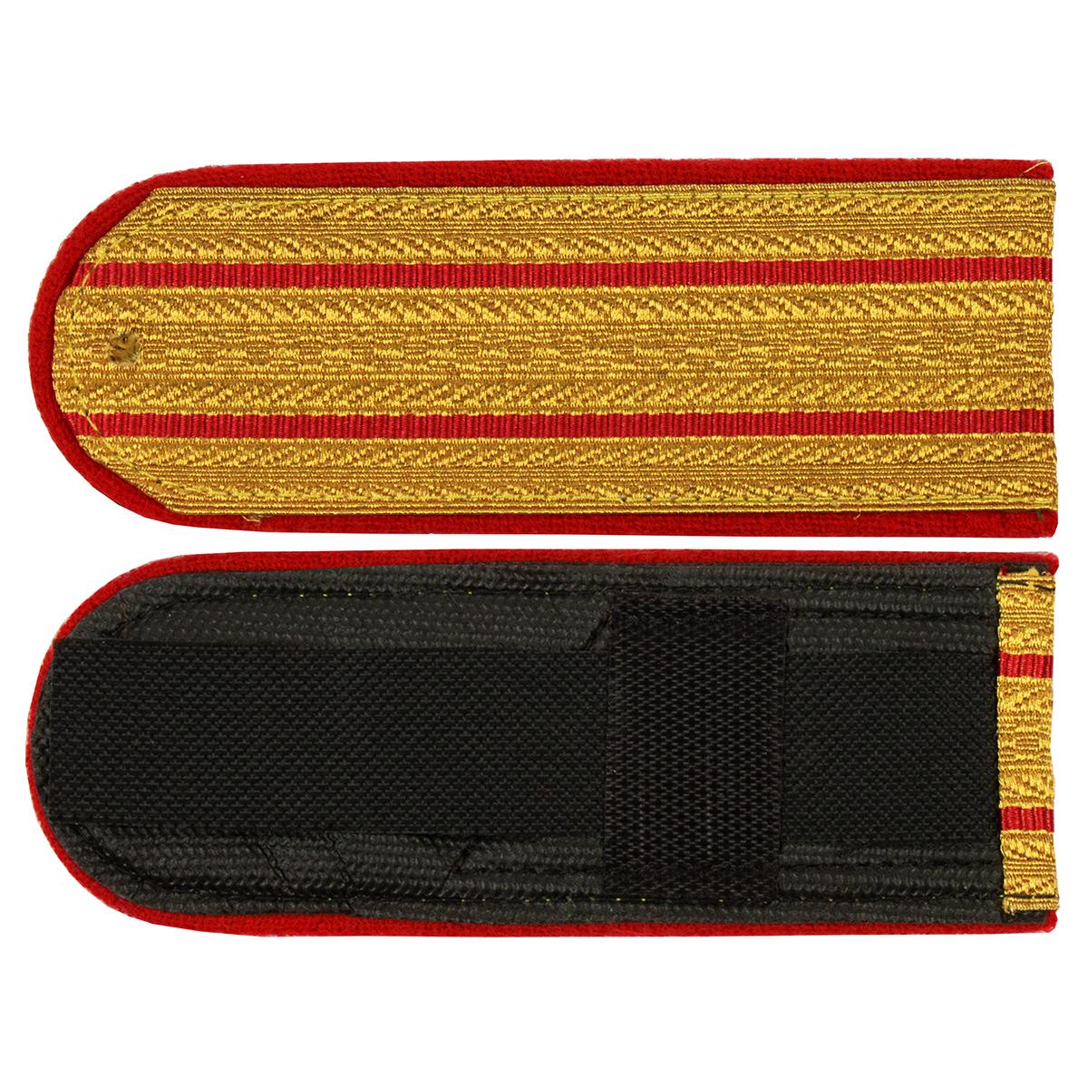 Погоны парад. зол. мет. Полиция 2 красн. пр. (с хлястиком)