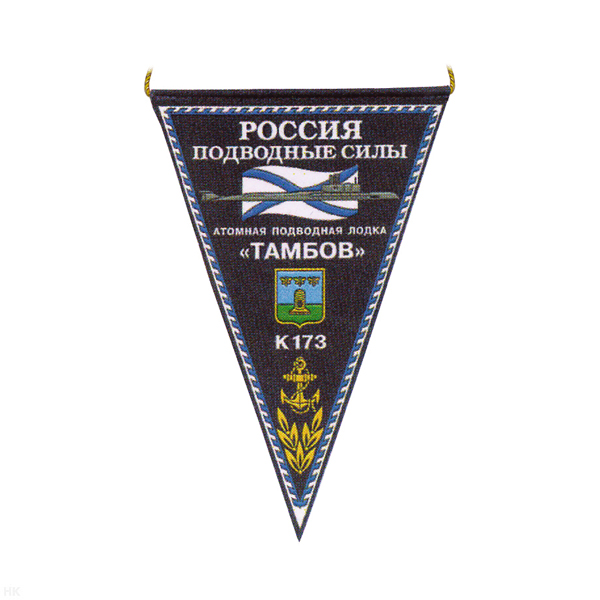 Вымпел пластизол. Россия Подводные силы АПЛ К-173 Тамбов