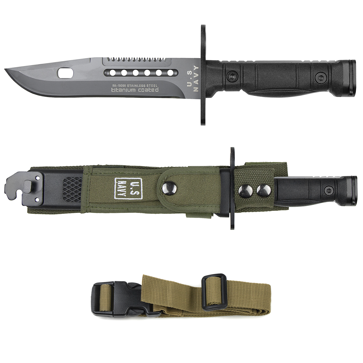 Нож U.S. NAVY в ножнах (общая длина 30 см)