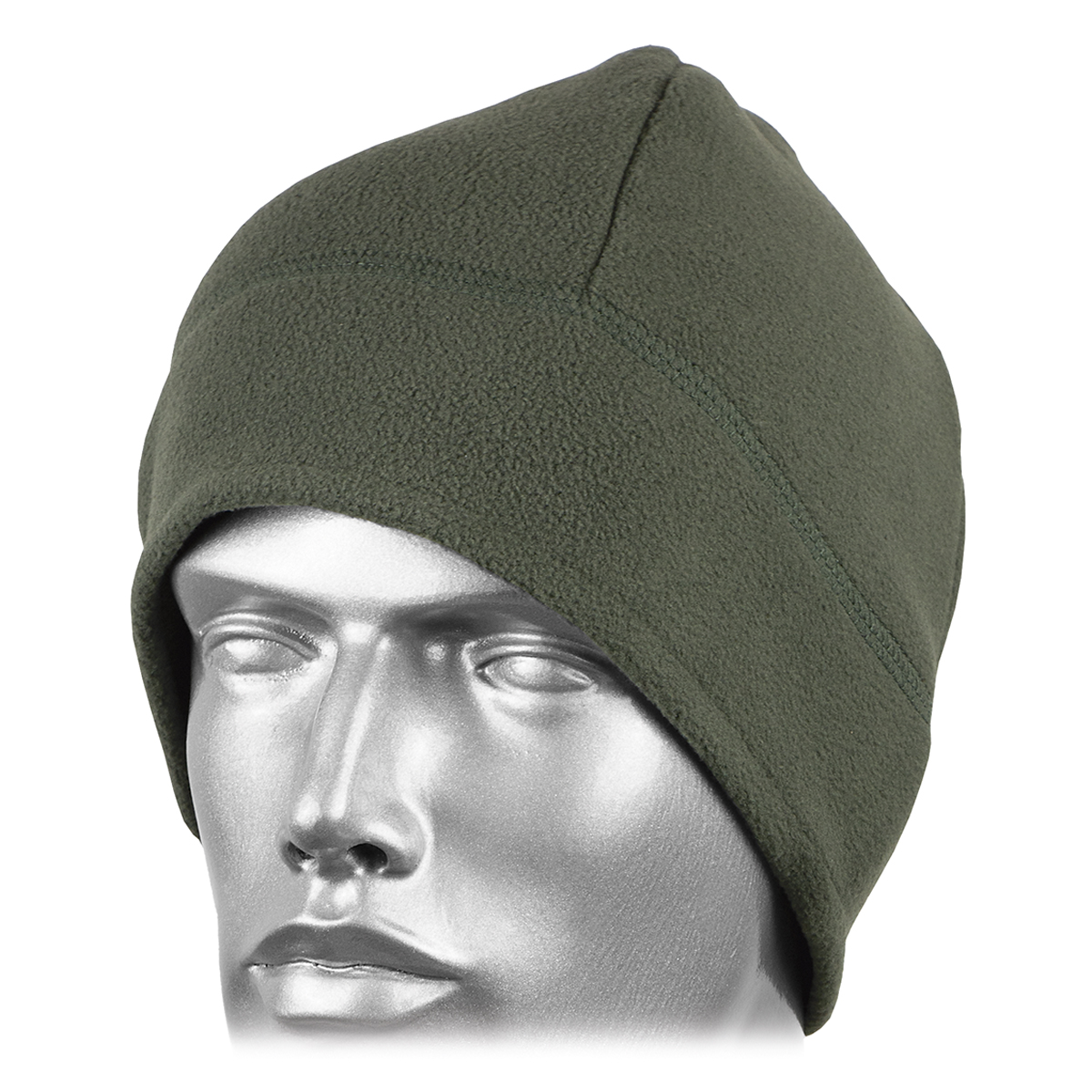 Шапка флисовая двухслойная оливковая