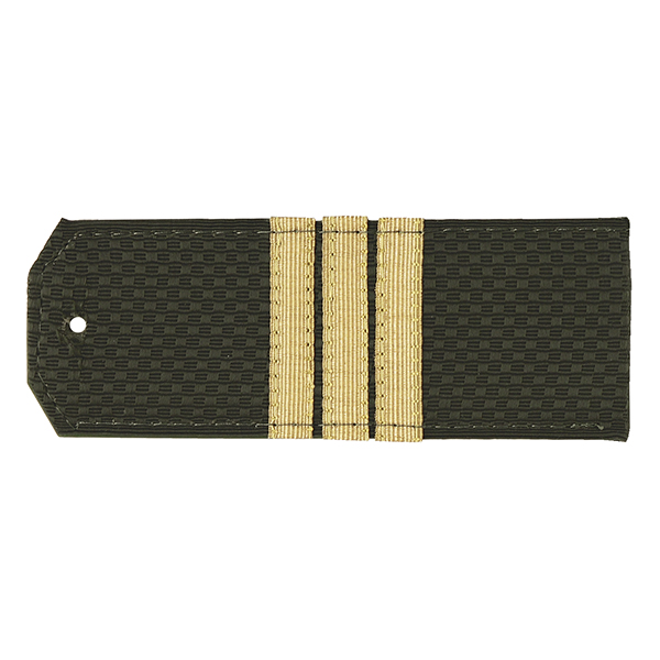 Погоны оливк. с нашитым латунным галуном (сержант) на пластике