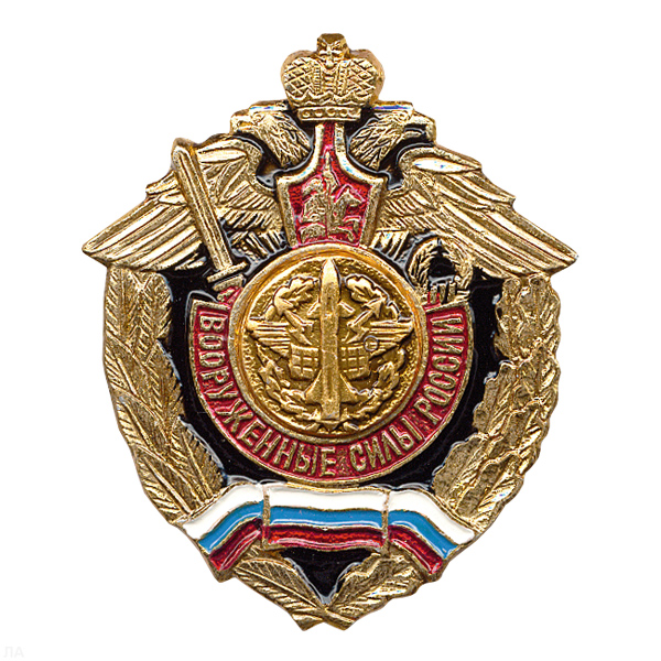 Значок мет. ПВО (серия ВС России (орел, крылья в стороны)