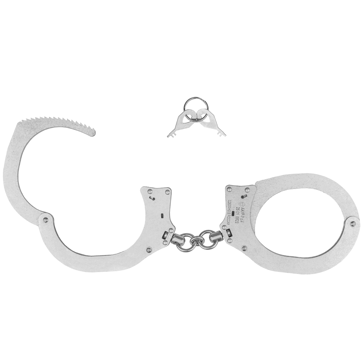Наручники АЖУР-Р (конвойные двухзвенные) ключи в комплекте (р-р 4)