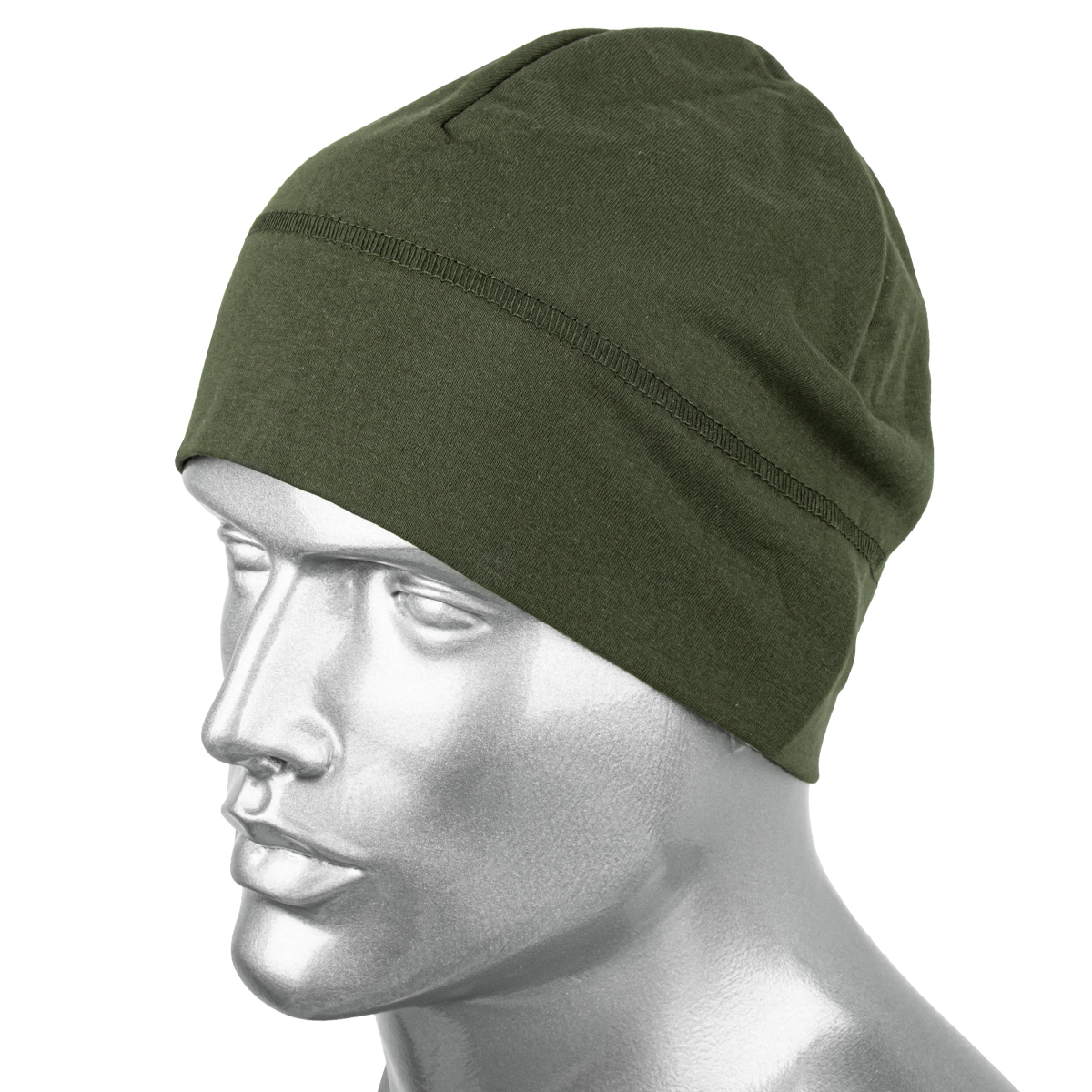 Шапка трикотажная оливковая