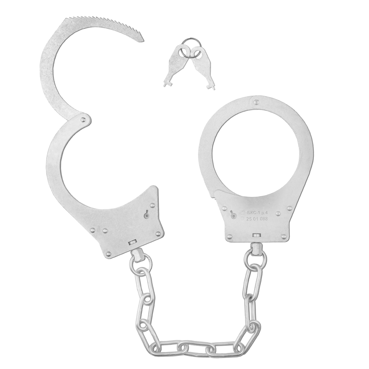 Наручники БКС-1-БФ (конвойные двухзвенные) ключи в комплекте (р-р 4)