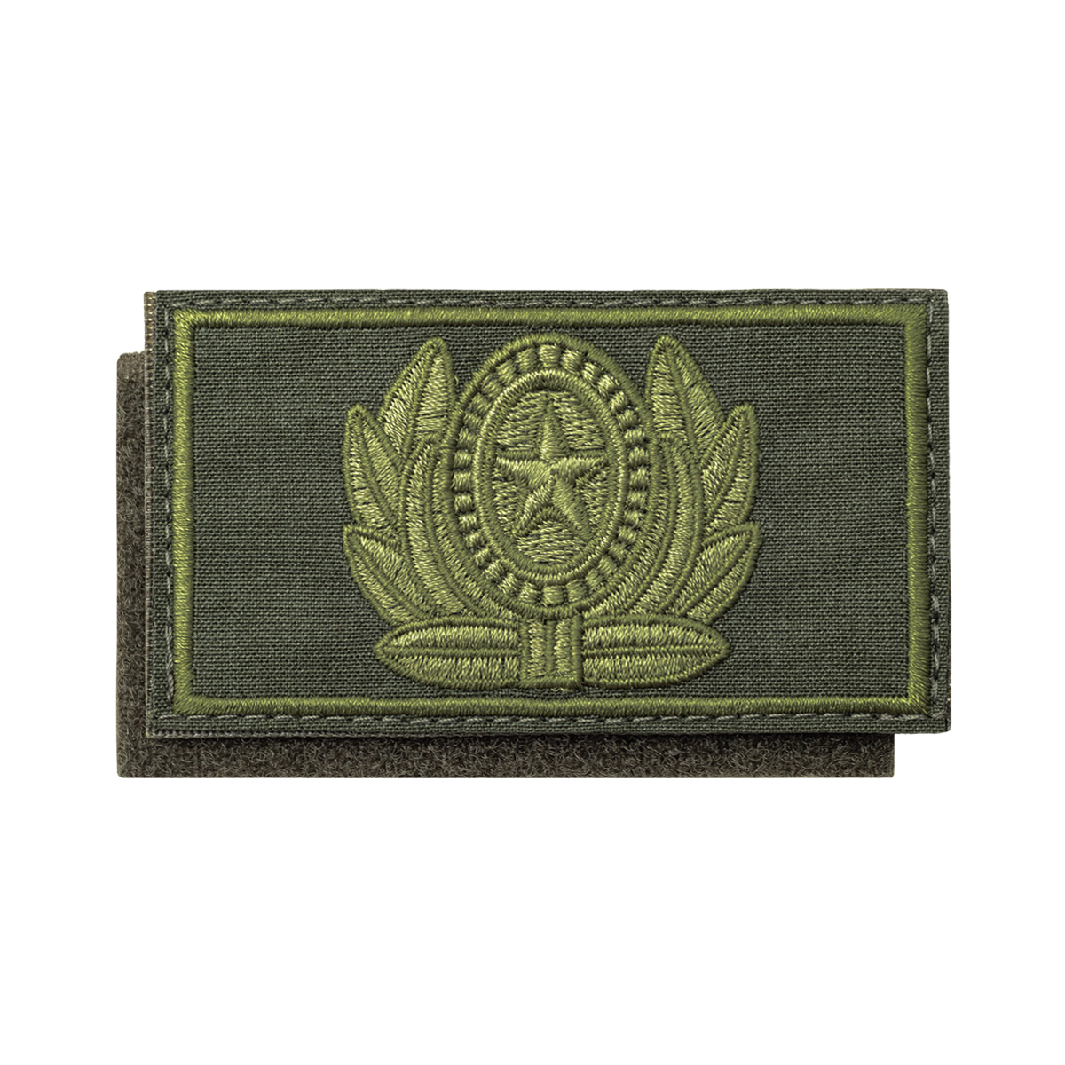 Шеврон вышит. Кокарда на кепку ВКБО (50*90) оливковый (на липучке)