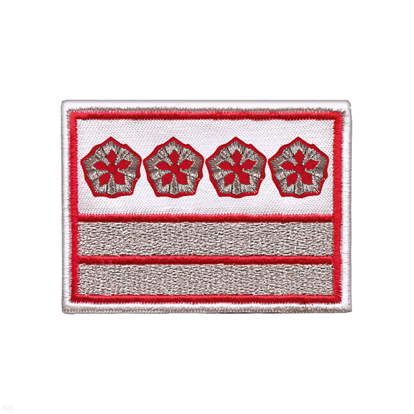 Нагрудный знак вышит. РЖД (белый) 2 галуна 4 звезды