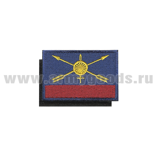 Шеврон вышит. Флаг РВСН (40x60 мм) на липучке