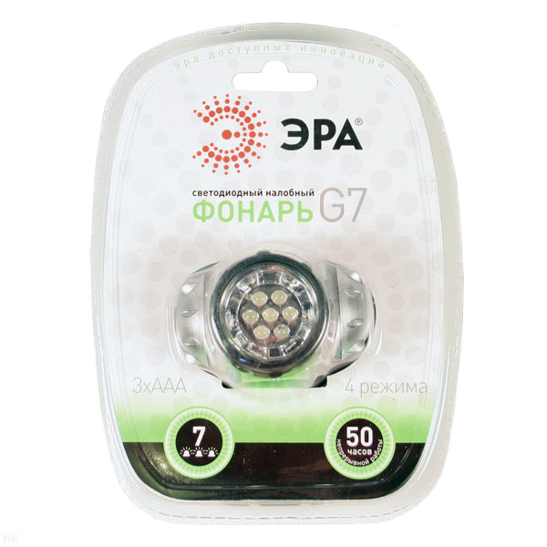 Фонарь ЭРА G7/Тg7/GB-302 налобный светодиодный