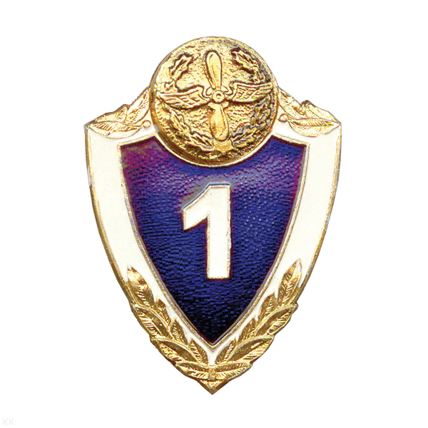 Значок мет. Классность неуст. ряд. сост. (щит) ВВС 1 класс