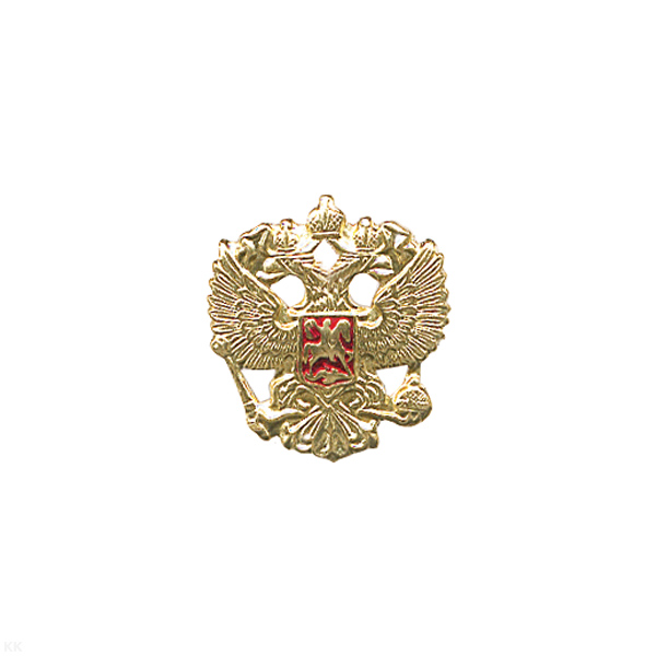Значок мет. Орел РФ на заколке, алюм.
