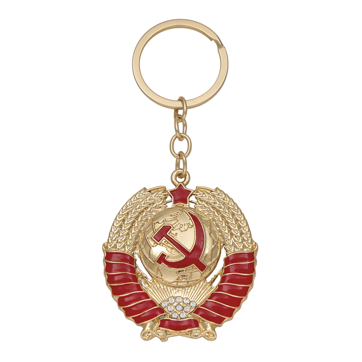Брелок мет. Герб СССР (цветной)