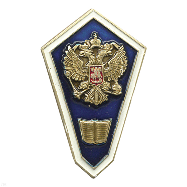 Значок мет. "Гробик" (алюм.) среднее гуманитарное образование