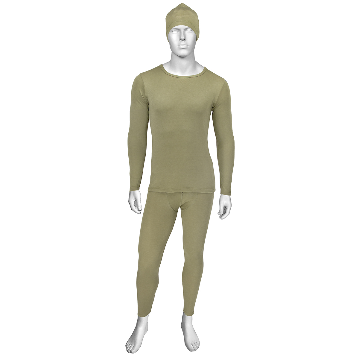Термобелье KOTA (фуфайка, кальсоны, шапочка) (60% полиэстер, 35% вискоза, 5% эластан) оливк. (Тур.)