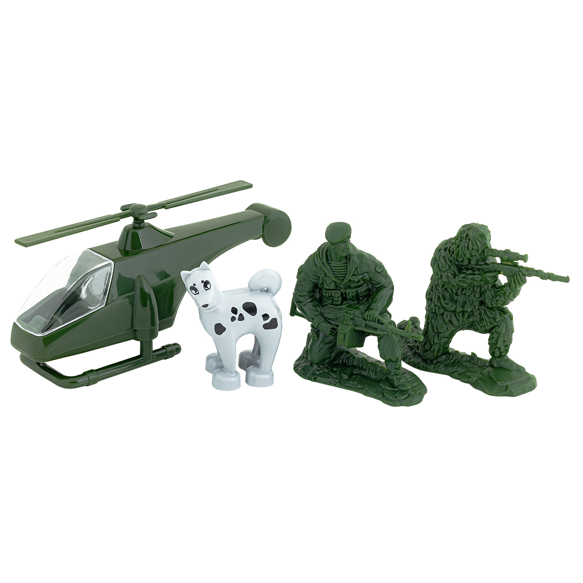 Набор игрушек пластмассовых "Защитники границ" (фигурки 3 шт, вертолет) арт. 480208