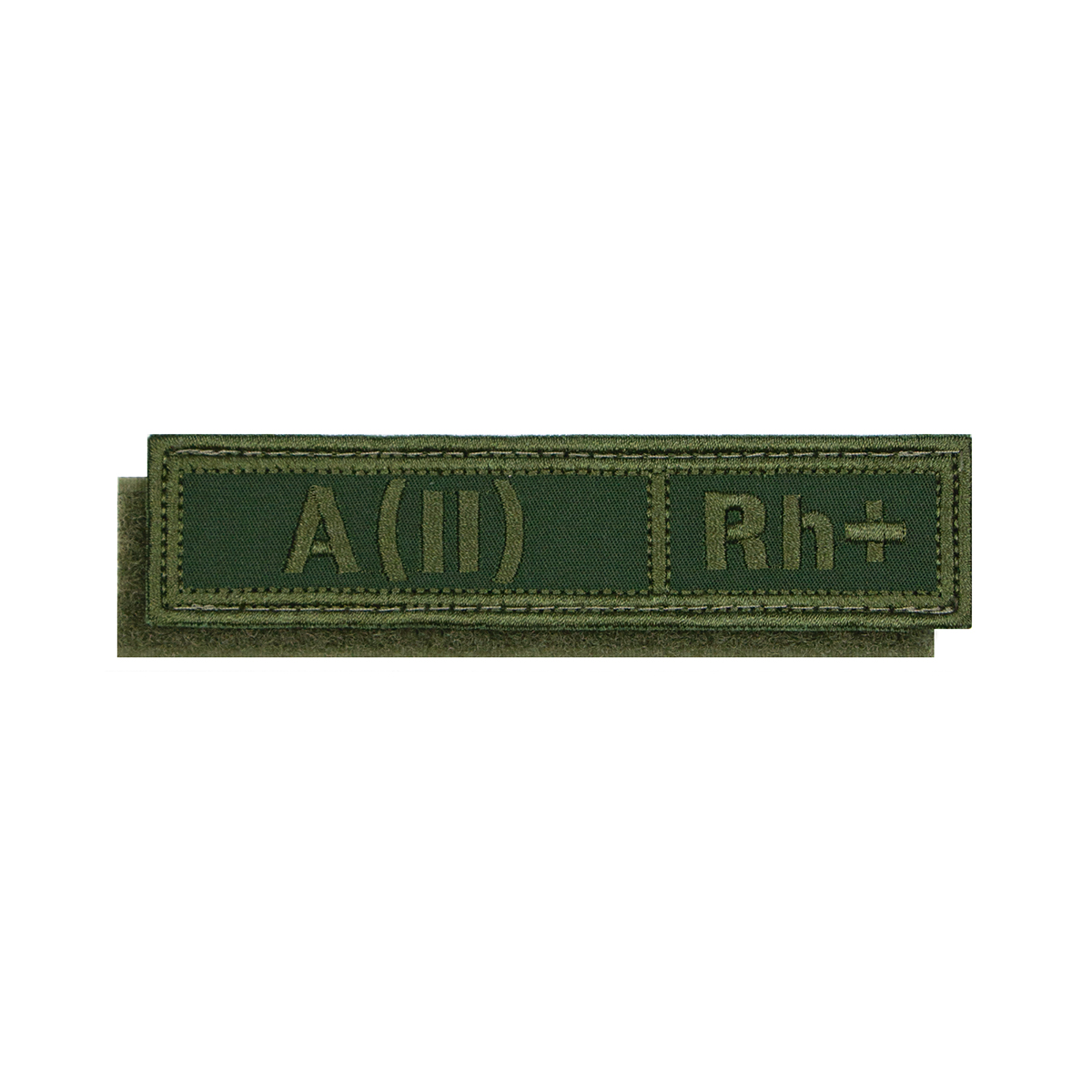 Нашивка на грудь вышит. Гр. кр. А (II) положит. (оливковый фон, оливковая вышивка, тк."гретта") на липучке