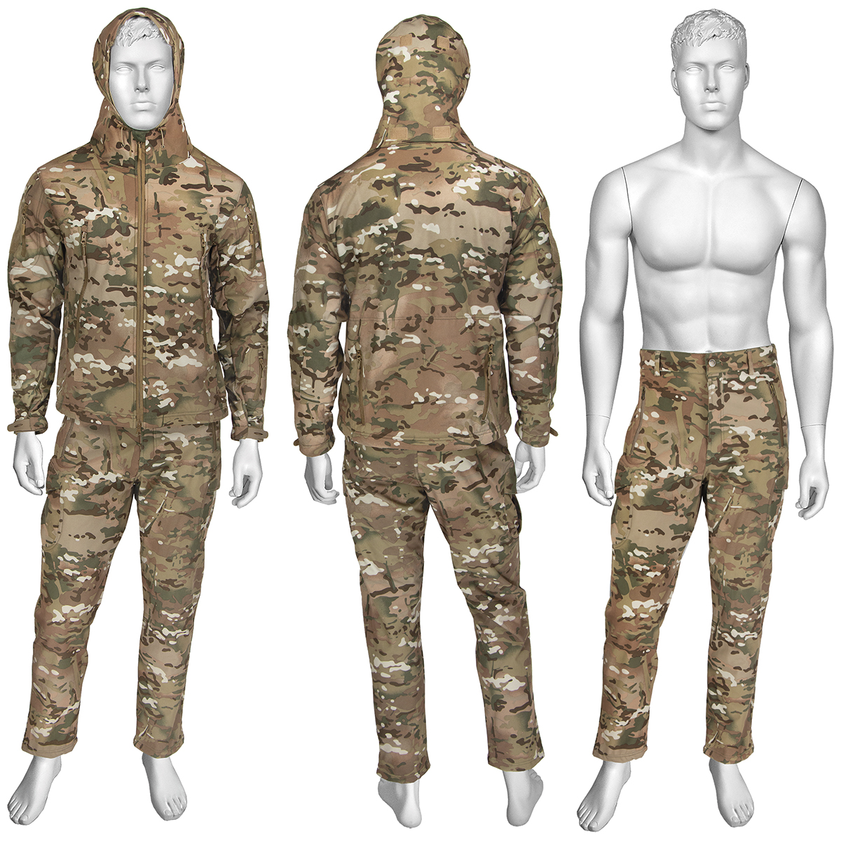 Костюм д/с Софтшелл с флисом "мультикам" М1/М2/SS01-17 по наличию на складе