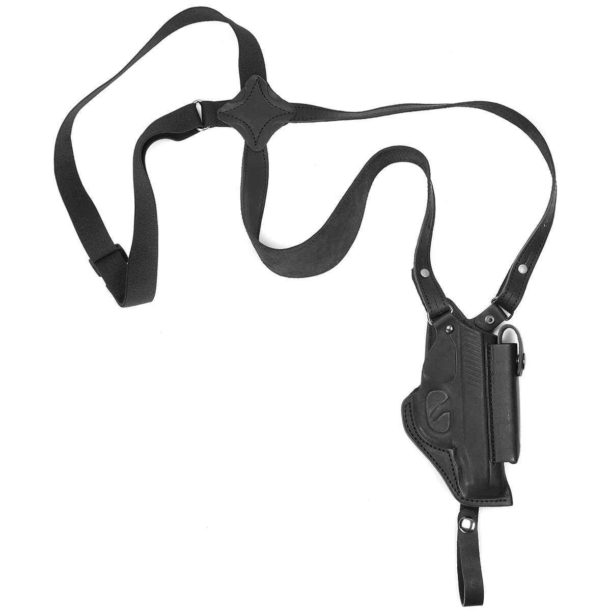 Кобура оперативная под ПМ вертикальная формованная на резинке с запасной формованной обоймой ОК-35 черная