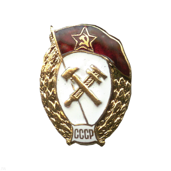 Значок мет. ВУ СССР (химической защиты) овал, гор. эм.