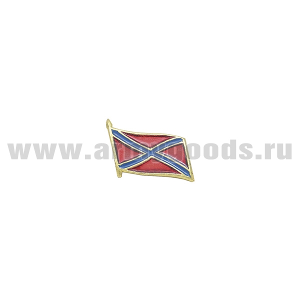 Значок мет. Флажок Новороссии (без древка) на пимсе