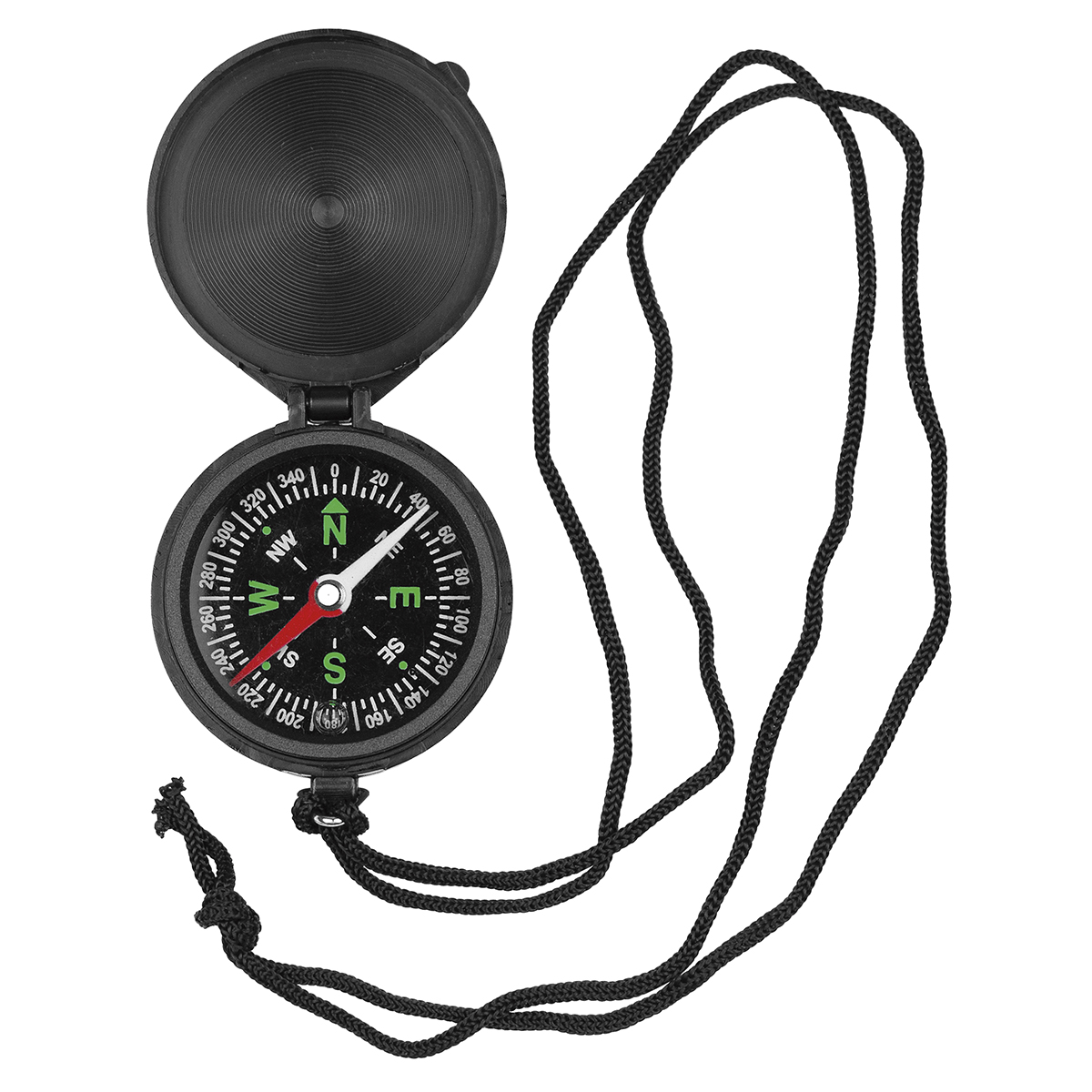 Компас пласт. круглый с крышкой (на шнурке) d=45 мм