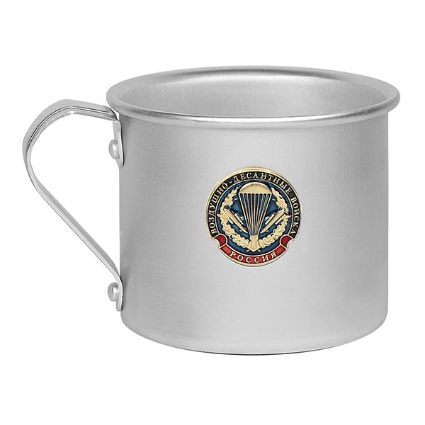 Кружка алюминиевая с мет. накладкой 0,5 л. ВДВ ст/обр