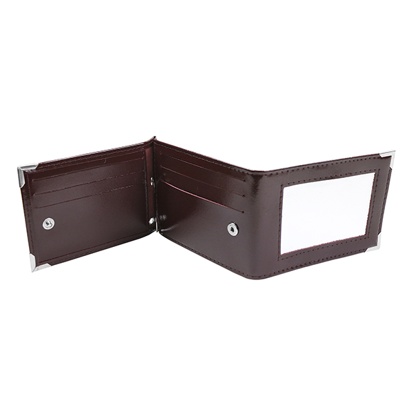 Обложка кожа под удост с мет уголками и зажимом "окно"