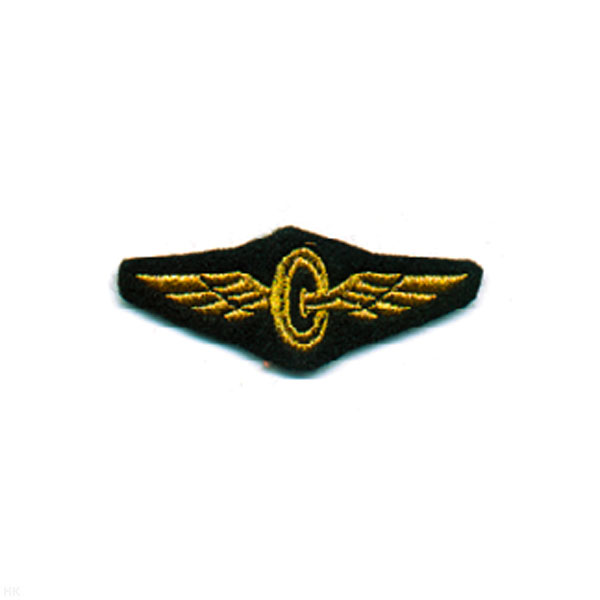 Нашив. вышит. Техзнак РЖД (птичка) черная, золотой люрекс