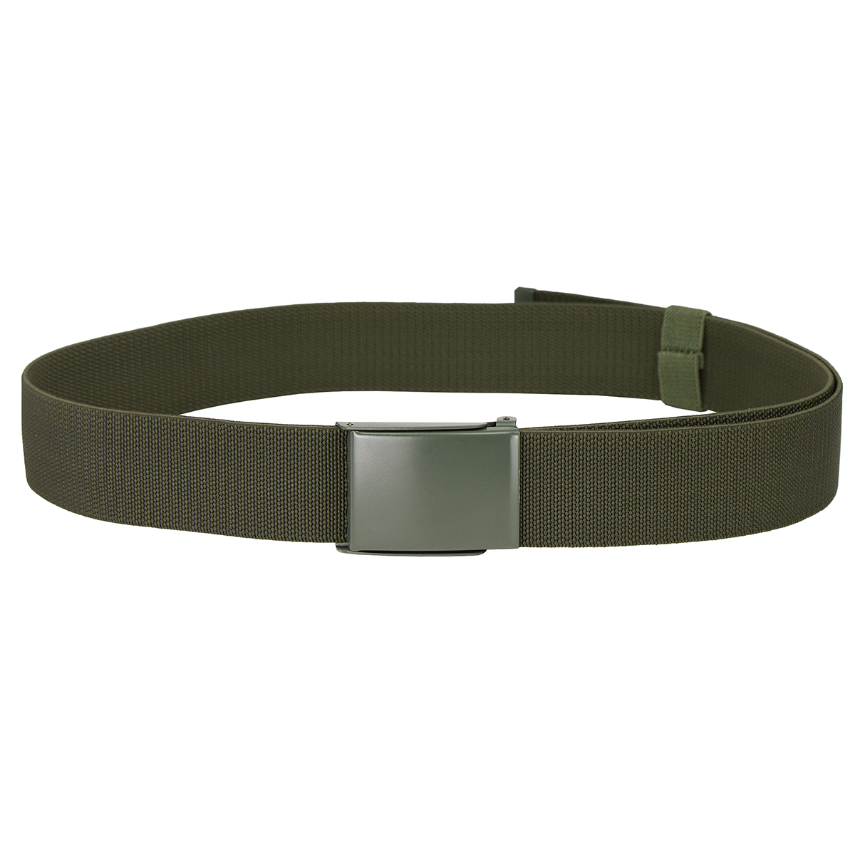 Ремень брючный стропа-резинка (ширина 40 мм) с мет. пряжкой оливковый (длина 120 см)