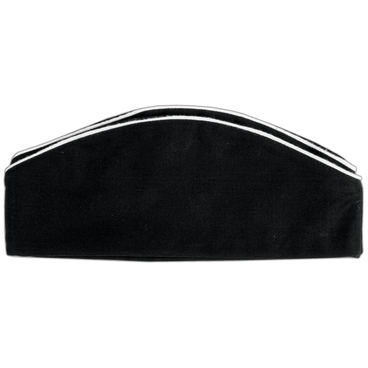 Пилотка ВМФ офицерская ст/обр (черная с 2 белыми кантами) х/б