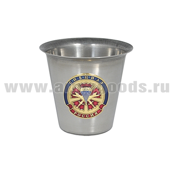 Стопка мет. (100/150 мл) с накладкой Спецназ (эмблема ВДВ на гвоздике)