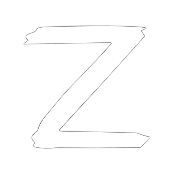 Наклейка Z (белая) 20х 20 см