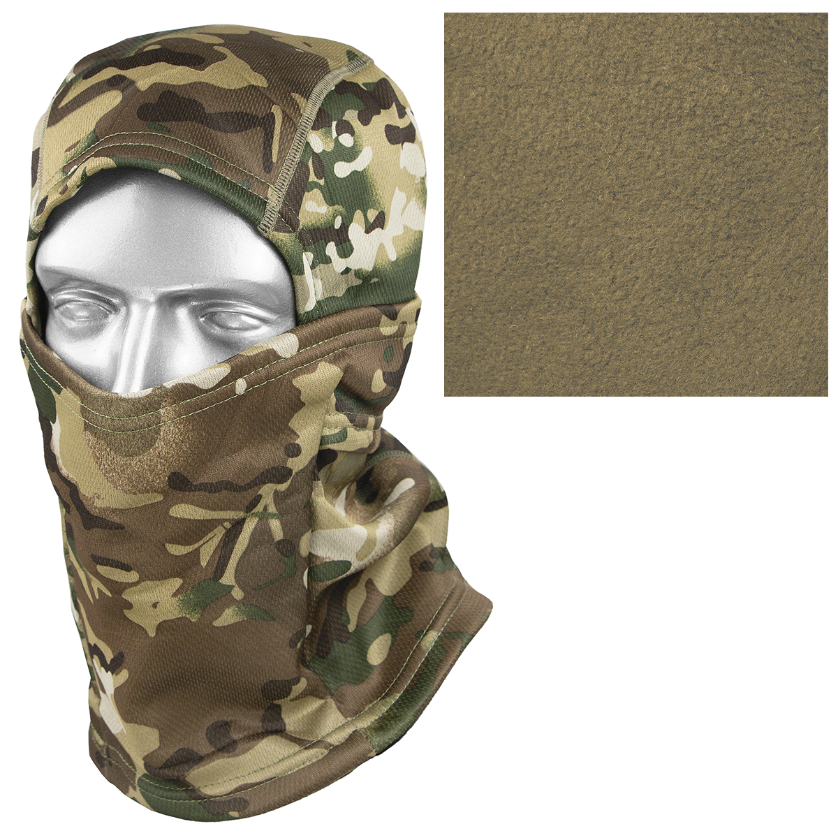 Балаклава-трансформер зимняя (односторонний флис) "мультикам"