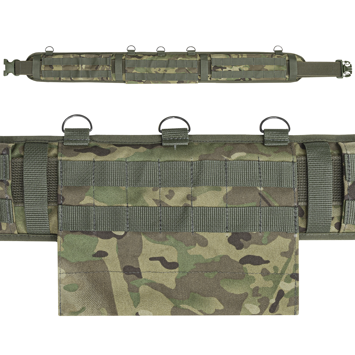 Пояс тактический малый "мультикам" (ширина 10 см) с системой крепления "MOLLE" и отсеком под баллистический пакет