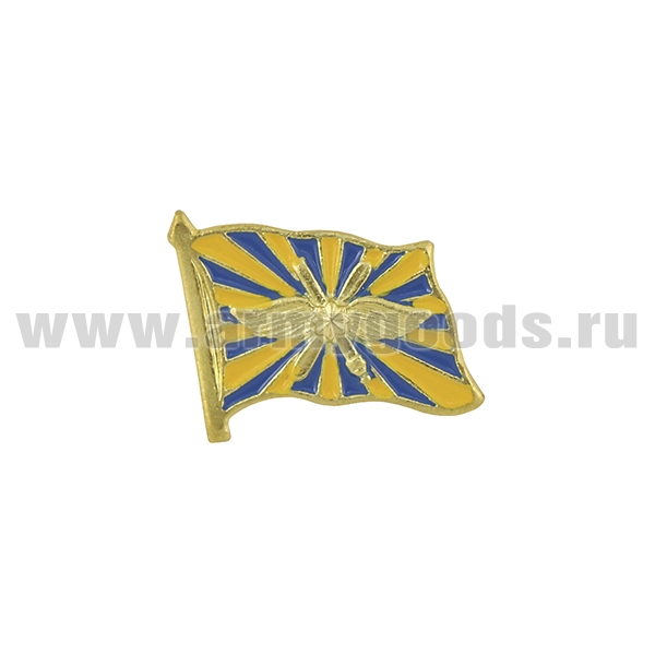 Значок мет. Флажок Воздушно-космические силы (17 мм) на пимсе
