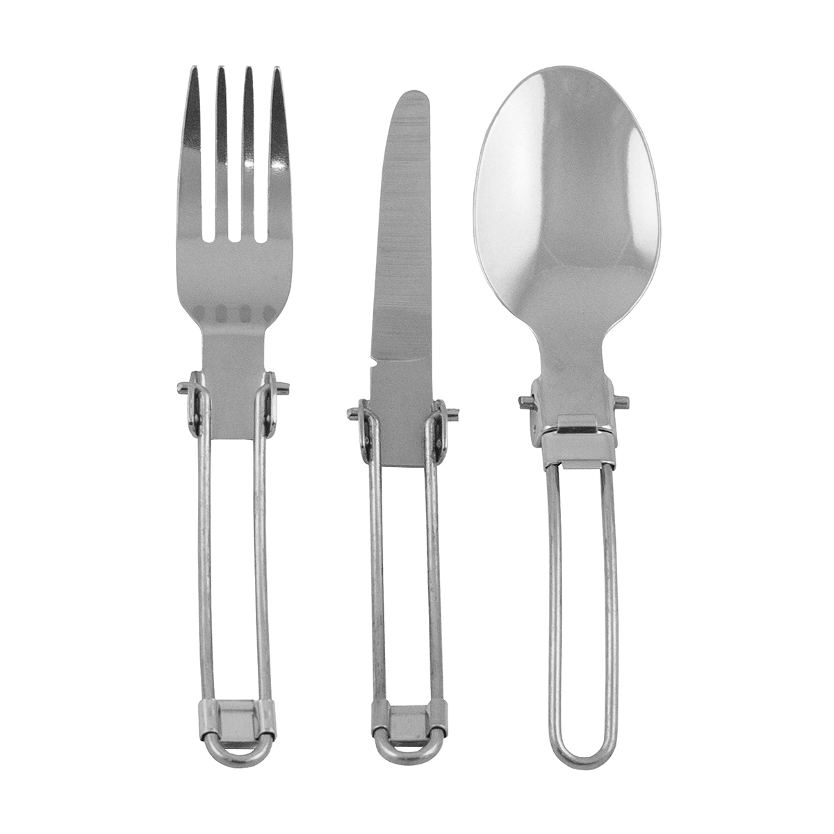 Столовый набор (отдельно ложка, вилка, нож складные) в тканевом чехле