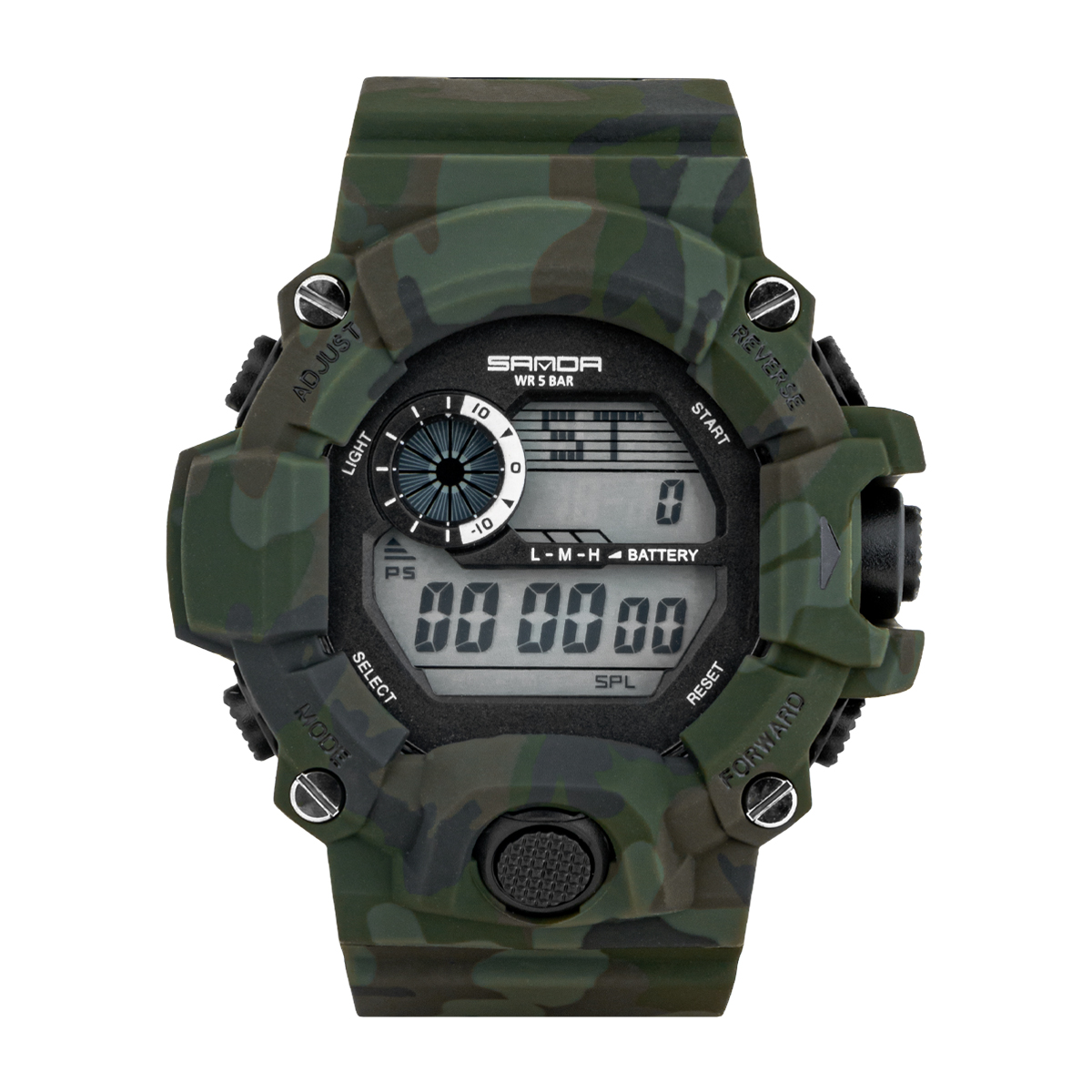 Часы наручные электронные (мод. 2183) (водонепроницаемые) с полимерным ремешком (цвета в асс-те)