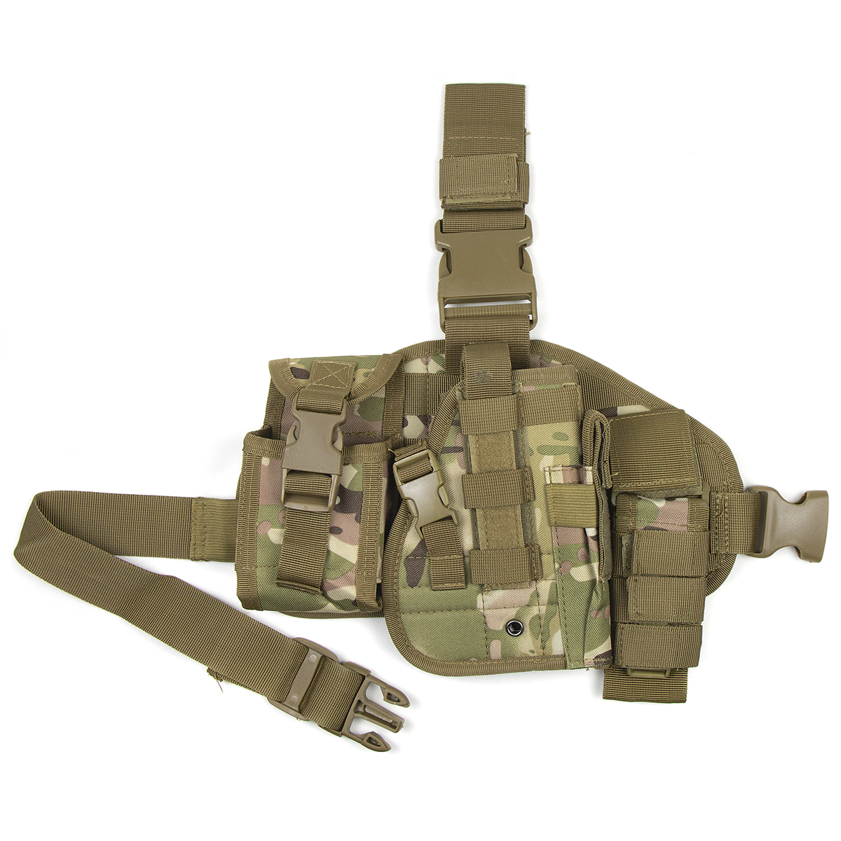 Кобура тактическая набедренная большая "мультикам"