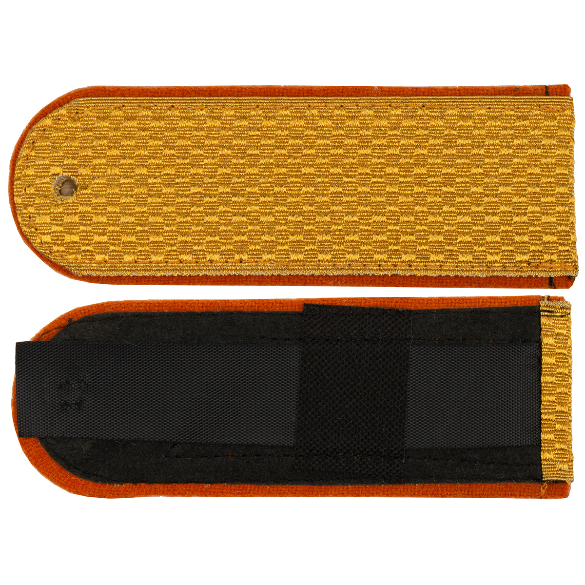 Погоны парад. зол. мет. МЧС оранжевый кант  (с хлястиком)