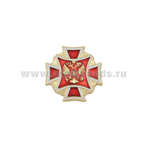 Значок мет. Красный крест с орлом РФ (мал, на пимсе)