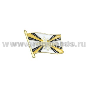 Значок мет. Флажок Войска связи (на пимсе) 21 мм