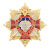 Значок мет. 70 лет ОПП МВД России 1938-2008 (красн. крест с накладками, на звезде с фианитами) смола