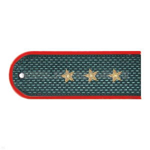 Погоны МВД серые с красн. кантом, вышит. канителью (ст. прапорщик)