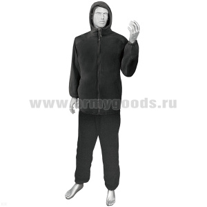 Костюм спортивный флисовый черный