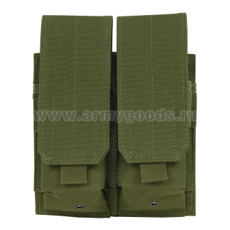 Подсумок для 2 магазинов АК (оливковый) (с системой крепления "MOLLE") Китай