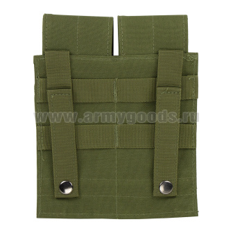 Подсумок для 2 магазинов АК (оливковый) (с системой крепления "MOLLE") Китай