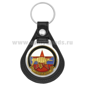 Брелок с эмблемой на виниловой подкладке ВВ кулак с автоматом