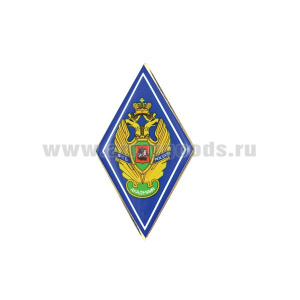Значок мет. Академия ФСБ России (ромб в виде шеврона, смола, на пимсе)